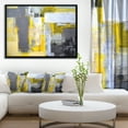 thumbnail image 4 of Designart - Flou Gris et Jaune Abstrait - Impression sur Toile Encadrée Abstraite, 4 of 4
