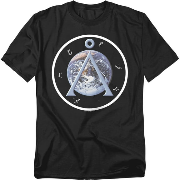 Stargate Men's Earth Emblem T-shirt Medium Black