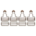 thumbnail image 1 of Unique Bargains Overall Buckles 4 Sets Retro Suspender Replacement Buckles 32mm, Copper Tone, 1 of 6