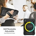 thumbnail image 2 of For Samsung Galaxy Tab S8/S7 Case 11 inch, 360 Rotating Shockproof Cover with Stand, Screen Protector, Shoulder Strap (SM-X700/SM-T870), Black, 2 of 7