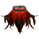 thumbnail image 1 of Bufanda de plumas sintéticas negras, corbata, collar, hombro, cuello, encogimiento de hombros para disfraz Rojo, 1 of 6