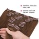 thumbnail image 3 of Typpkmm Extensiones De Cabello Con Clip with 100 Cabello Humano and Juego De 7, 3 of 7