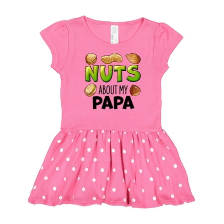 

Inktastic Nuts About My Papa Peanut Almond Pistachio Gift Baby Girl Dress