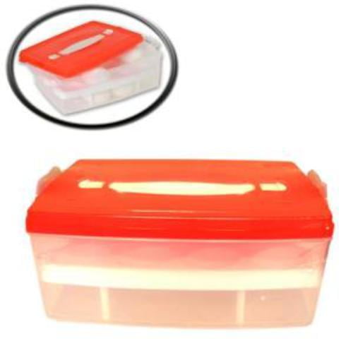 Container for 24 Eggs Deviled Egg Tray Carrier with Lid Egg Holder for Refrigerator