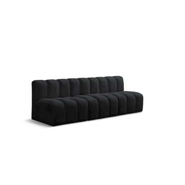 Meridian Furniture Arc Black Velvet Modular Sectional