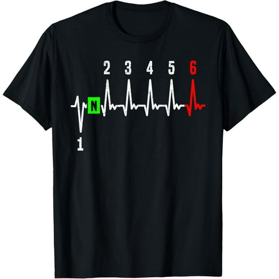 t-shirt 1N23456 1 Down 6 Up Motorcycle Shift Pattern T-Shirt mens，black，women，funny，journey，Crew Neck, Short Sleeve,printing
