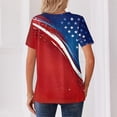 thumbnail image 5 of Women's 250th Anniversary USA Shirt V-Neck Button Patriotic Star Print Short Sleeve T-Shirts Independence Day Top, 5 of 5