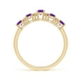 thumbnail image 2 of ANGARA Natural 1 Ct. Amethyst with Diamond Non Eternity Wedding Ring in 14K Yellow Gold for Women (Ring Size: 8.5), 2 of 8