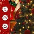 thumbnail image 5 of 7.5 FT Artificial Christmas Tree with DIY 300 Warm White LED Lights, Hinged Xmas Pine Tree with Giant Bowknot and Red Ball Ornaments for Holiday Party Office Home, 5 of 9