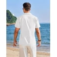 thumbnail image 4 of Camisa Casual Playa Guayabera Lino Manga Corta Para Hombre, 4 of 8