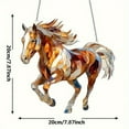 thumbnail image 3 of Horse Suncatcher for Windows - 7.9x7.9in Colorful Outdoor/Indoor Hanging Ornament | Weatherproof Porch Decor with Reflective Light Art, 3 of 5