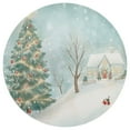 thumbnail image 3 of Ryvnso Christmas Trees View Round Plate Mats Dining Table Placemat Set of 4 for Holiday Decoration, 3 of 7