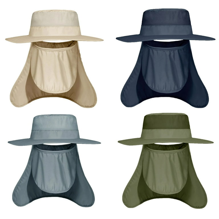 UDIYO Fishing Hat with Flaps UV Protection Sun Hat Man with Drape Beach  Hats with Neck Protection Sun Hat with Neck Flap 