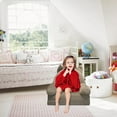 thumbnail image 4 of piaybook Sofa Cover Plush Foldable Kids Sofa Backrest Armchair 2 In 1 Foldable Children Sofa Cute Cartoon Lazy Sofa Children Flip Open Sofa Bed For Living Room Bedroom（Without Liner Filler） ,Grey, 4 of 4