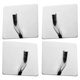thumbnail image 2 of Paquete de 4 ganchos adhesivos resistentes para pegar en la puerta de la pared del armario de acero inoxidable para toallas, ganchos para ropa, soportes autoadhesivos para colgar cocina, baño, hogar MFZFUKR 2035024-1, 2 of 9