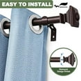 thumbnail image 2 of Bronze Curtain Rods for Windows 28 to 48 Inch Heavy Duty Adjustable Length 1 Inch Diameter Window Curtain Rods for Indoor Ourdoors With Classic Square Finials, 2 of 7