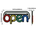 thumbnail image 7 of Business OPEN LED Neon Light Sign, 19.7 Inch x 9.8 Inch, Bright Neon Multicolor Style, Open Signs for Business, RGB Letter Window Displaying Light, Bar, Restaurant, Store, Salon, Gas Station, Door, 7 of 7