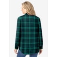 thumbnail image 2 of Woman Within Plus Size Pintucked Flannel Shirt, 2 of 6