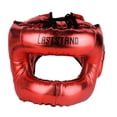 thumbnail image 1 of Casco de boxeo suave y transpirable de cobertura completa, equipo de protección para artes marciales. Rojo, 1 of 9