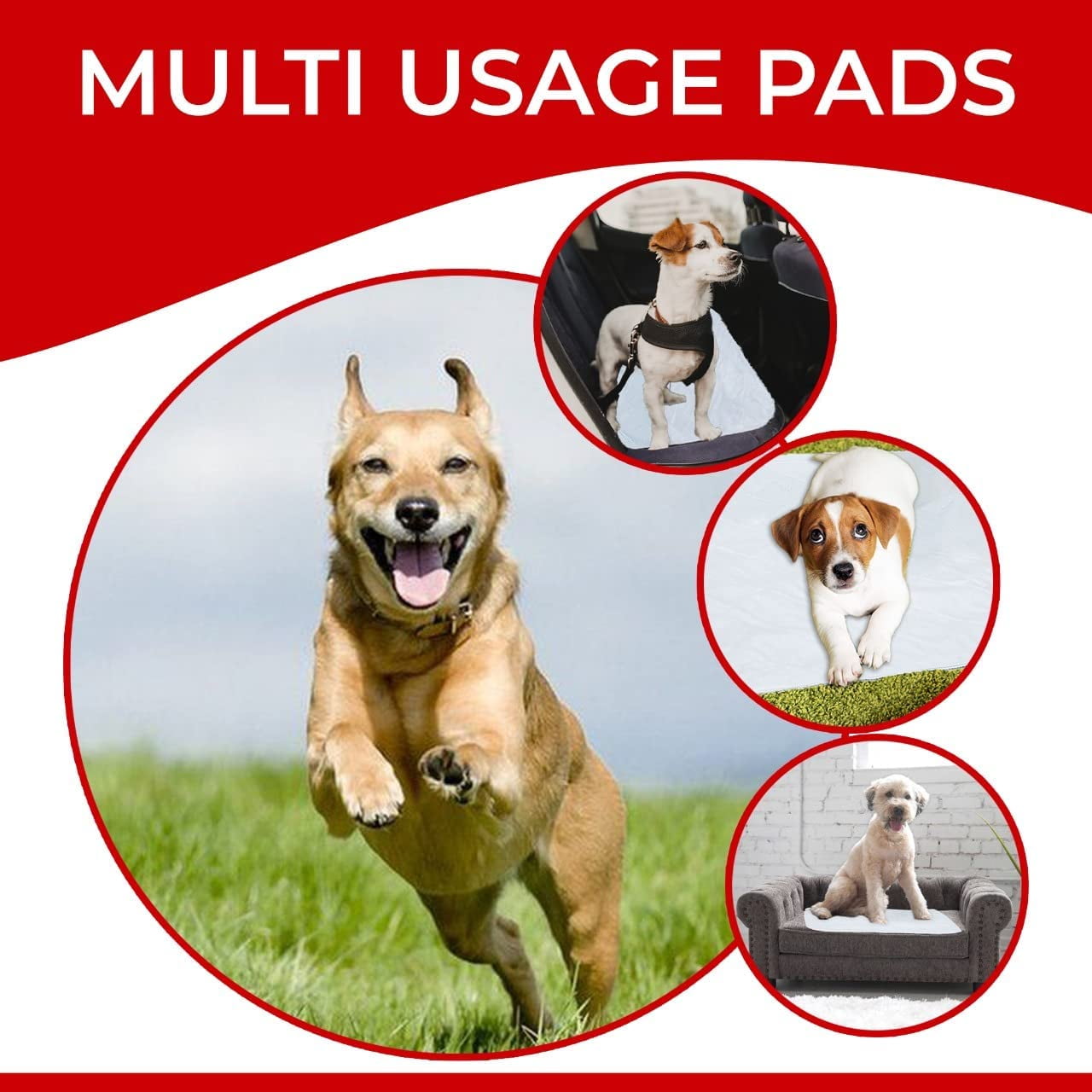Heavy Absorbency Washable Underpads, Large Bed Pads, Incontinence Bed Pads, Reusable Pet Training Pads, Great for Dogs, Cats, Bunny & Seniors, Made in The USA