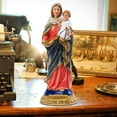 thumbnail image 3 of Virgen María Niño Jesús Estatua Jesús María Estatuilla religiosa Decoración de oficina en hogar Adornos, 3 of 9