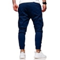 thumbnail image 4 of Men Casual Cargo Jogger Pants with Drawstring Waist Multiple Pockets Elastic Cuffs Lightweight Trousers for Daily Wear, 4 of 5