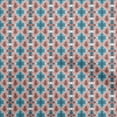 thumbnail image 1 of oneOone Viscose Jersey Teal Blue2 Fabric Asian Kilim Quilting Supplies Print Sewing Fabric By The Yard 60 Inch Wide, 1 of 5