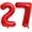 Red 27, variant on 40 Inch Red 27 Balloons Giant Number 27 Balloons Red 27 Birthday Balloons 27th Birthday Anniversary Events Party Decorations Supplies