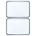 thumbnail image 1 of Uxcell 2 piezas de paleta de bandeja de carnicero 15" x 11" bandeja rectangular de metal recubierta de esmalte triple para mezcla de colores en pintura artística, 1 of 7