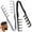 Black + Gray, variant on Textured comb, wide-tooth volumizing comb, unisex styling comb, soft texture, lifts hair roots, creates voluminous bangs, non-slip ABS handle (Gray + Black)