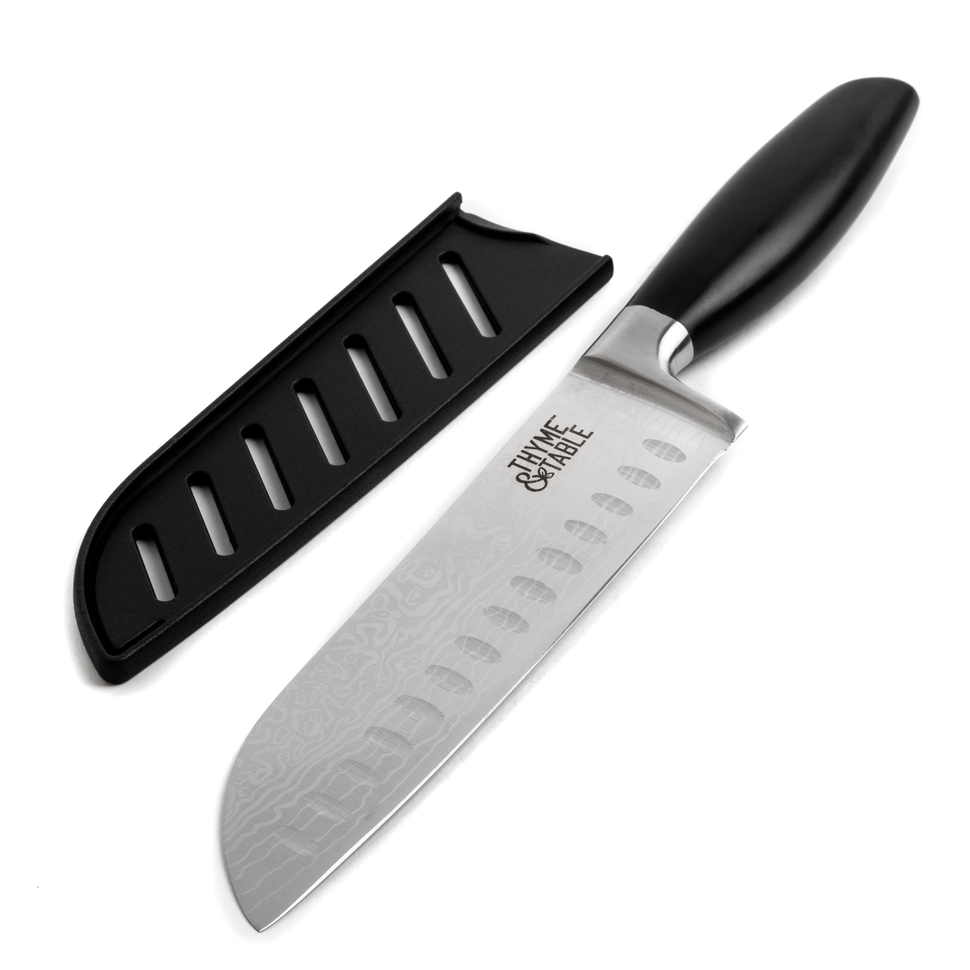 Thyme & Table Damascus Santoku Stainless Steel Knife