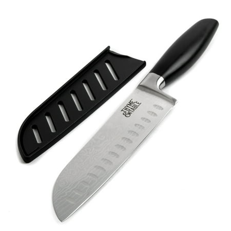Thyme & Table Damascus Santoku Stainless Steel (Best Steel For Damascus Knives)