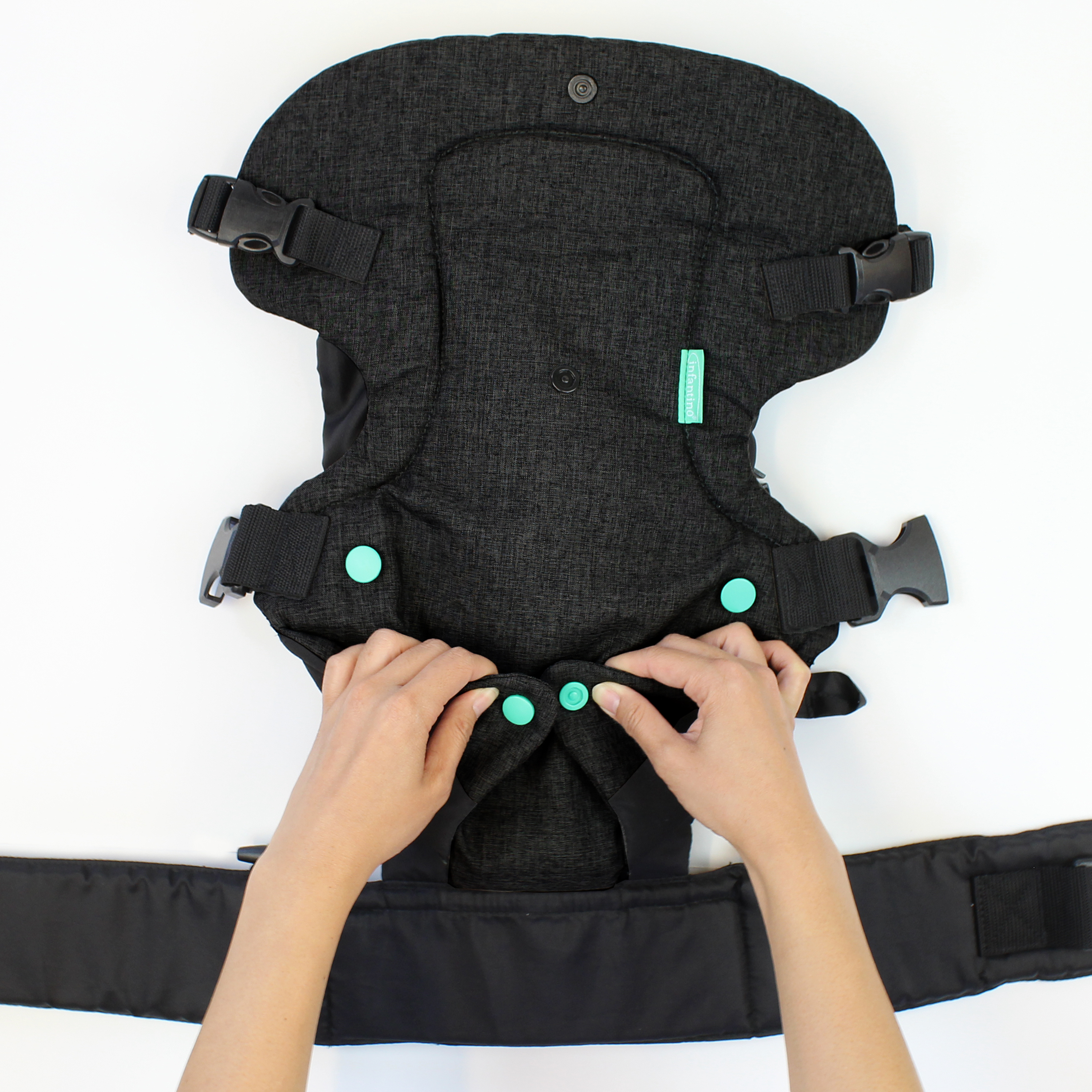 Infantino Flip 4-in-1 Convertible Baby Carrier, 4-Position, 8-32lb, Black - image 4 of 12