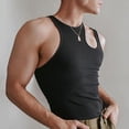 thumbnail image 4 of Kiplyki Men's Fashion Hollow Out T-Shirt Off-the-shoulder Bottoming Shirt Vest, 4 of 6