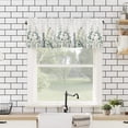 thumbnail image 6 of Sage Green Eucalyptus Leaf Curtain Valances for Windows Spring Summer Farmhouse Leaves Kitchen Curtains 54x18 Inch Woodland Short Rod Pocket Valance 1 Panel for Living Room Bathroom Bedroom Decor, 6 of 7