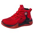 thumbnail image 3 of NOEGOEU Boys Girls Sneakers Kids Tennis Non Slip Sole Fashions Lightweight Breathable Basketball Shoes (Red,34), 3 of 8