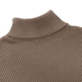 thumbnail image 3 of NY Threads Men's Ribbed Turtleneck Slim Fit Pullover Casual Long Sleeves Basic Top, XX-Large, Khaki, 3 of 10