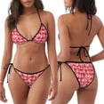 thumbnail image 3 of Fotbe valentine day with heart Traje de Baño para Mujer de Dos Piezas – Bikini Sexy de Tirantes Tipo Halter con Diseño Triangular, 3 of 6