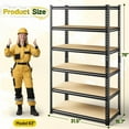 thumbnail image 2 of 78" H Metal Shelving 6 Tier Garage Shelving Adjustable 2400LBS Storage Shelves Heavy Duty Pantry Shelves for Kitchen Closet Basement Warehouse, 2 of 8