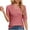Pink, variant on yillto Womens Blouse V Neck Buttons Casual Business Shirts Summer Short Sleeve Dressy Top for Women