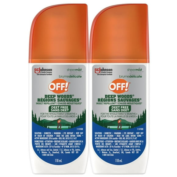 OFF! Deep Woods Deet Free Insect Repellent, 2 Pack