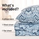 thumbnail image 3 of HITIME Juego de Sábanas Tamaño King 4 Piezas Incluye 1 Sábana Plana, 1 Ajustable & 2 Funda de Almohada, Suave Transpirable Microfibra de Poliéster, Diseño Estampado Moderno Fresco y Transpirable, 3 of 9
