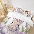 thumbnail image 3 of Erosebridal Kids Easter Rabbit Eggs Twin Bedding,Boys Girls Purple Flowers Duvet Cover Set,2pcs,No Comforter,Breathable Home Decor, 3 of 5