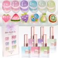 thumbnail image 1 of Set de esmaltes de uñas en gel Double Rhythm Cat Eye, 15 ml x 6 (rosa, verde, rosa y morado), 1 of 9