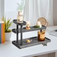 thumbnail image 6 of MMJ Wooden 3-Tier Serving Tray Display Rack Tea Set Cup Organizer Perfume Stand Desktop Storage 12.4x8.86x6.1in, 6 of 6