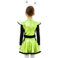 thumbnail image 6 of iiniim Girls 2 Pcs Alien Dress Galaxy Robot Fancy Dress-Up School Alien Show A Line Tutu Dress with Hair Hoop Fluorescent Green 14, 6 of 6