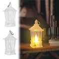 thumbnail image 1 of Xihbxyly Farol de Vela Led de 2 Piezas, Diseño de Cristal Transparente, Efecto de Luz Parpadeante, Estilo Vintage, Decoración Del Hogar, Centro de Mesa Festivo, Acento Navideño, Paquete de 2, 1 of 7