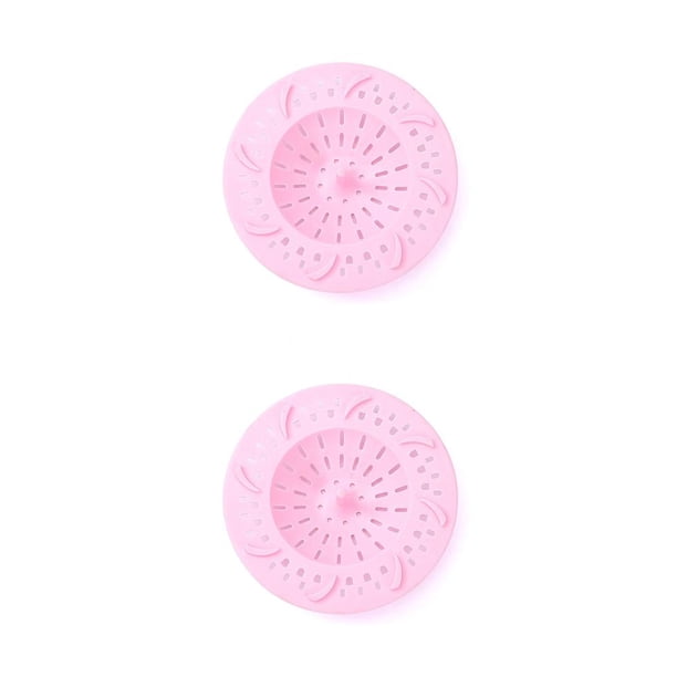 Bewildely Nuevo y encantador filtro de tapón de drenaje de silicona antiobstrucción para fregadero de piscina Rosado 2piezas Bewildely CBP063848