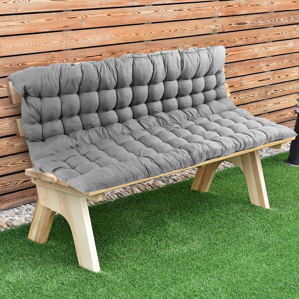 3 Pieces Garden Bench Cushion 2-Seat Sofa Thicken Cotton Pad for Swing Chair Set 