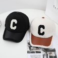thumbnail image 4 of Autumn Winter Letter C Lambswool Baseball Cap Fashion Dad Hat Snapback Keep Warm Hats For Men Unisex, 4 of 5